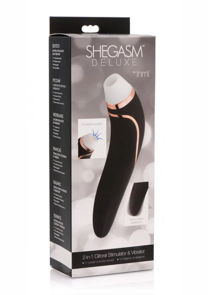 SHEGASM Female Sex Toys Inmi Shegasm Deluxe 2In1 Clit Stimulator and Vibrator