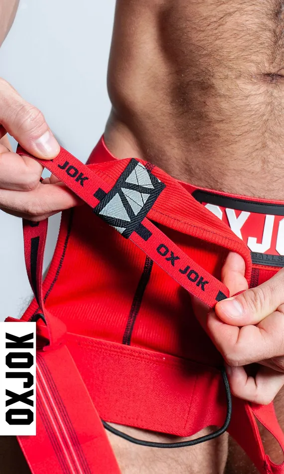 Slingjock Upthrust SliderStrap Jock Red Hot Xl OXJok Anal Slingjock Upthrust SliderStrap Jock Red Hot Xl OXJok Anal