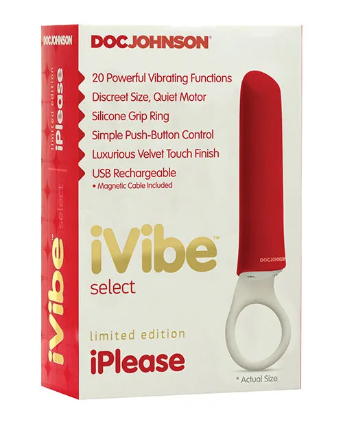 Vibrators Doc Johnson Ivibe Select Iplease Limited Edition Redwhite