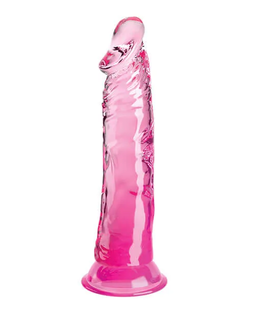 King Cock Clear Dildo 8 Inches Pink From Pipedream Products Pipedream Products Dildos