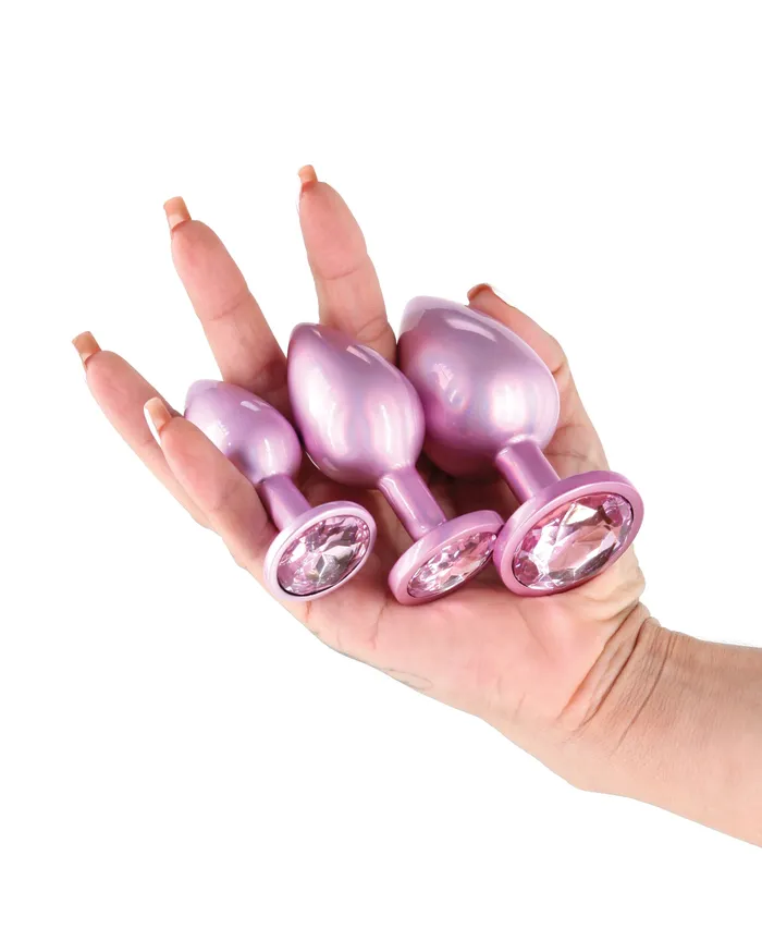 NS Novelties Vibrators Rear Asset Iridescent Pink Trainer Kit Pink Gem NS Novelties Vibrators Rear Asset Iridescent Pink Trainer Kit Pink Gem