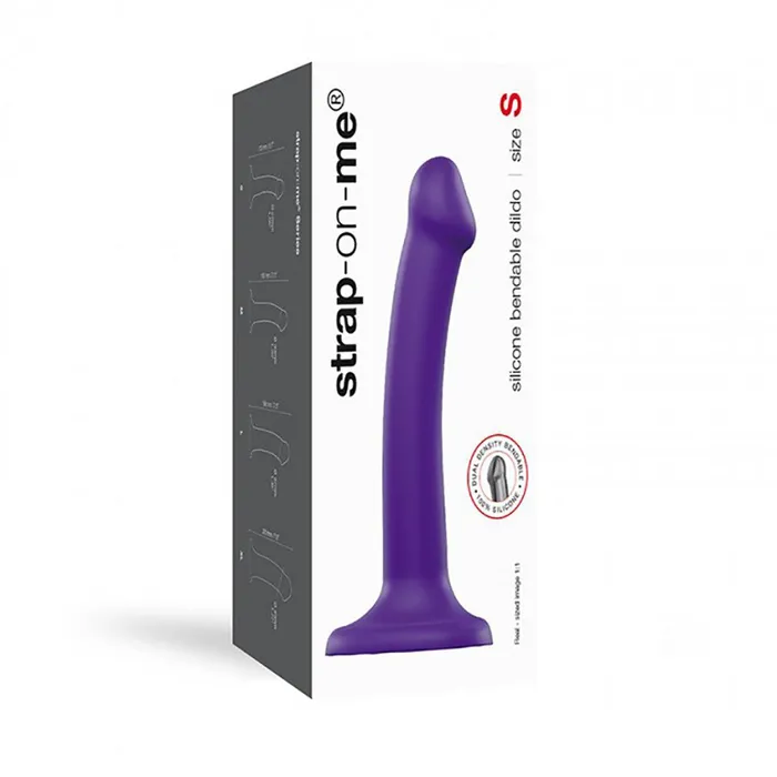 StraponMe Bendable Dual Density Dildo Purple Small Strap on Me Dildos