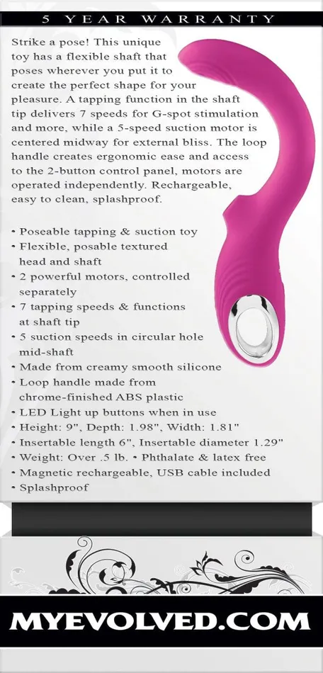 Vibrators Evolved Novelties Strike a Pose Magenta Vibrators Evolved Novelties Strike a Pose Magenta