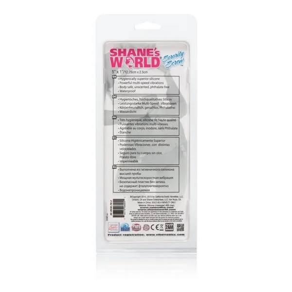 California Exotics Female Sex Toys Shanes World Sorority Screw Waterproof Silicone Vibrator