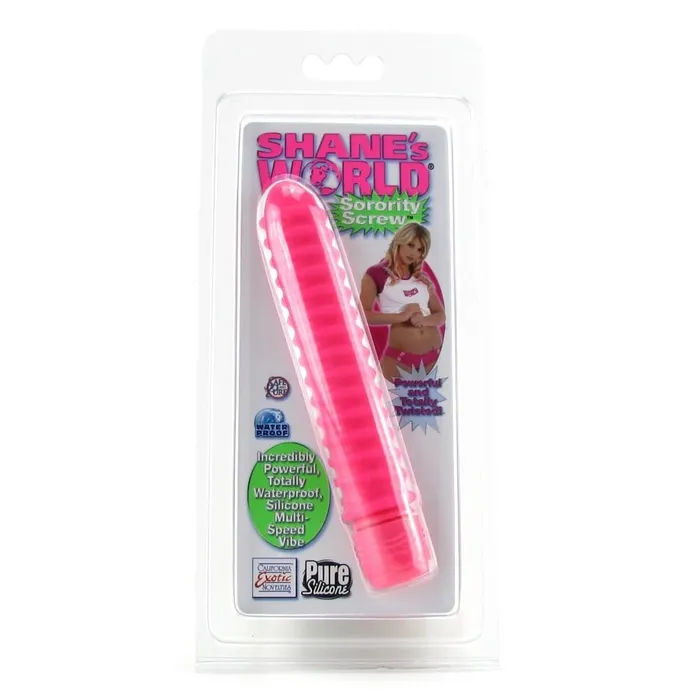 California Exotics Female Sex Toys Shanes World Sorority Screw Waterproof Silicone Vibrator