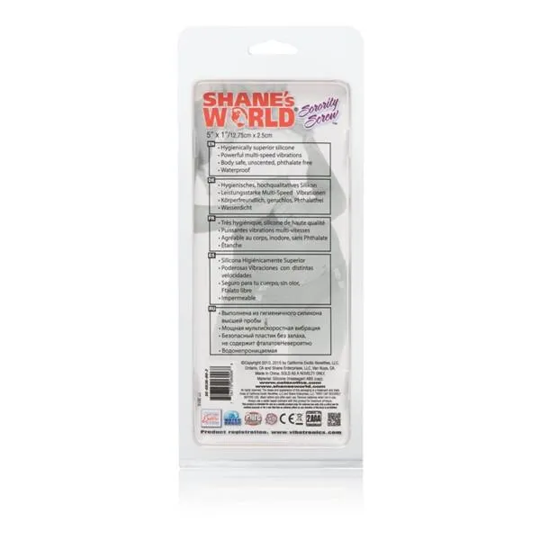 California Exotics Female Sex Toys Shanes World Sorority Screw Waterproof Silicone Vibrator