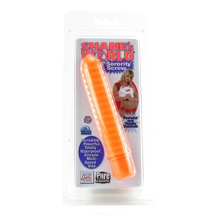 California Exotics Female Sex Toys Shanes World Sorority Screw Waterproof Silicone Vibrator