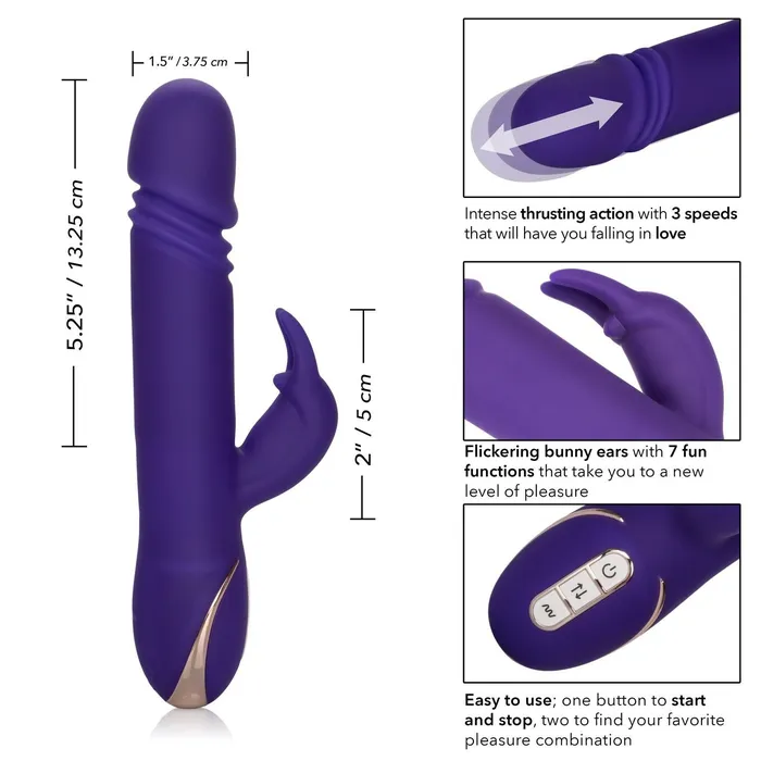 Castle Megastore Vibrators Jack Rabbit Signature Thrusting Rabbit Purple