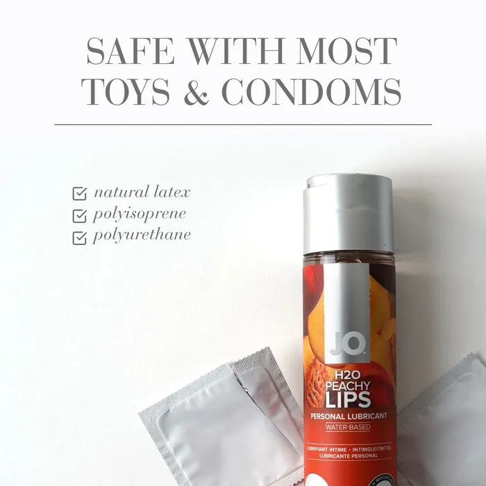 Castle Megastore Vibrators JO H2O Peachy Lips Lube 1 oz