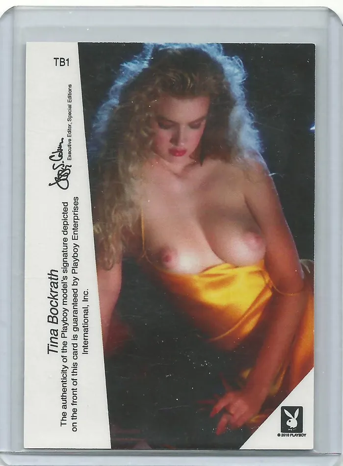 Dans Cards Vibrators Playboy Too Hot To Handle Tina Bockrath Autograph Card TB2 Dans Cards Vibrators Playboy Too Hot To Handle Tina Bockrath Autograph Card TB2