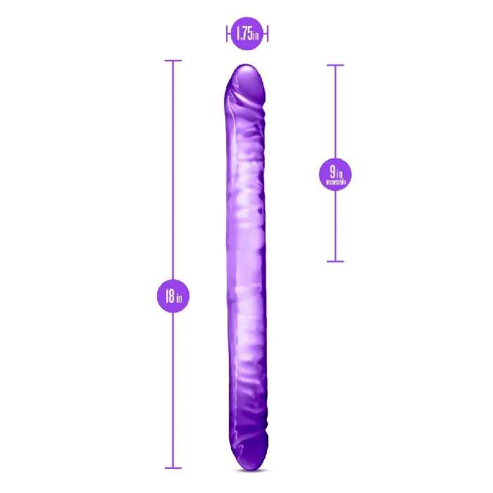 Blush Dildos Blush B Yours 18 Double Dildo Purple