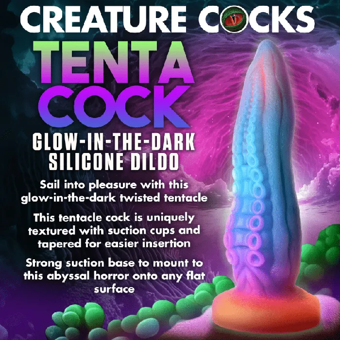 Creature Cocks Creature Cocks TentaCock GlowInTheDark Silicone Dildo Dildos